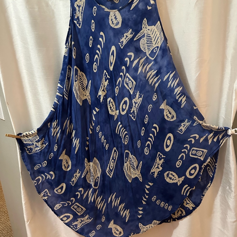 Jessica Taylor 1X Blue Sun Dress